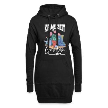 Keine zeit der Garten ruft Gärtner - Hoodie-Kleid - Schwarz - Vorne