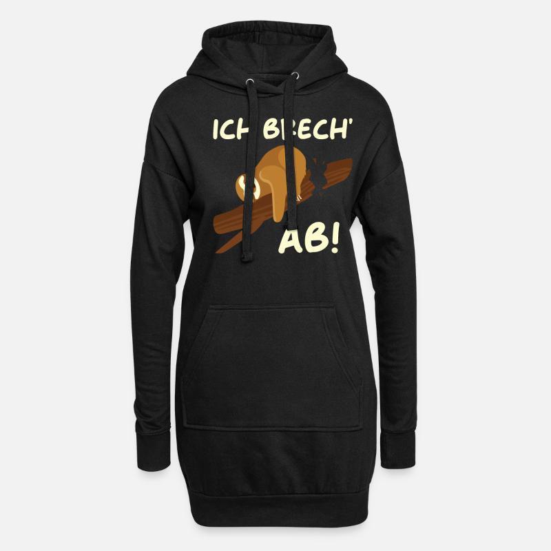 Ich brech ab - Hoodie-Kleid - Schwarz
