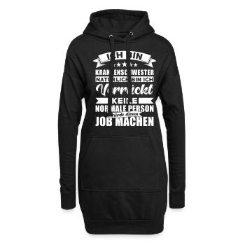 krankenschwester lustig Verrückte Krankenschwester - Hoodie-Kleid - Schwarz - Vorne