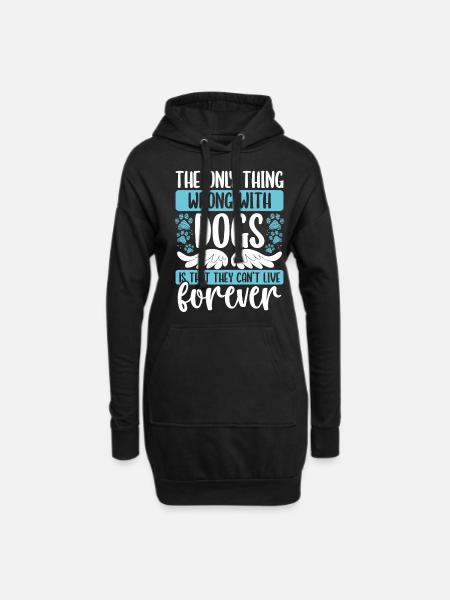 Dog Lover Condolences Dog Remembrance Loss of Dog - Hoodie-Kleid - Schwarz