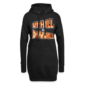 Uphill vs Downhill - was magst die lieber ? - Hoodie-Kleid - Schwarz - Vorne
