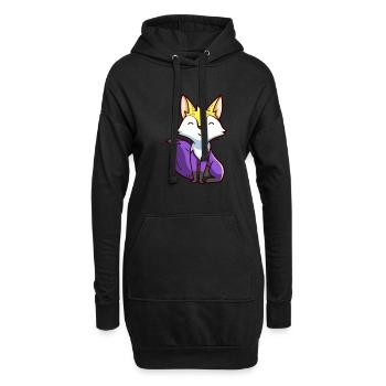 Fox Foxes Fox Forest Animal Forest Animal Gift - Hoodie Dress - black - Front