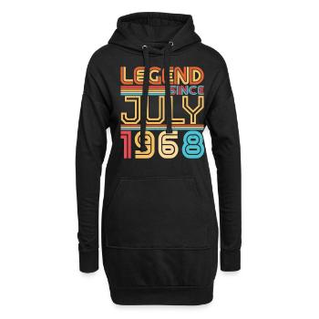 Juli 1968 Vintage - Hoodie-Kleid - Schwarz - Vorne