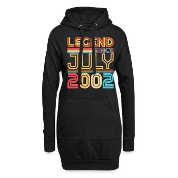 20 ans en juillet 2002 - Sweat-shirt à capuche long Femme - noir - Devant