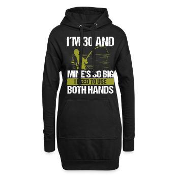 30 Year Old Fishing Lure Fisherman Rod Funny 30 - Hoodie-Kleid - Schwarz - Vorne