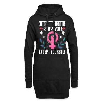 Feminist Womens Rights Female - Hoodie-Kleid - Schwarz - Vorne