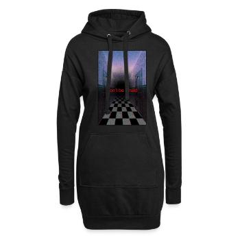 Anemoiacore Ästhetischer Grenzraum Weirdcore - Hoodie-Kleid - Schwarz - Vorne