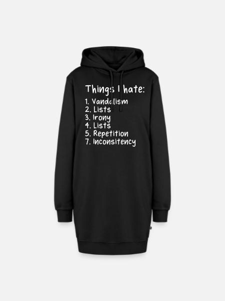 Lustig Sarkasmus Sarkastisch - Hoodie-Kleid - Schwarz