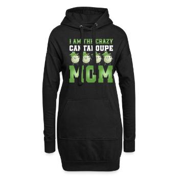 Cantaloupe-Melonen Mama - Hoodie-Kleid - Schwarz - Vorne