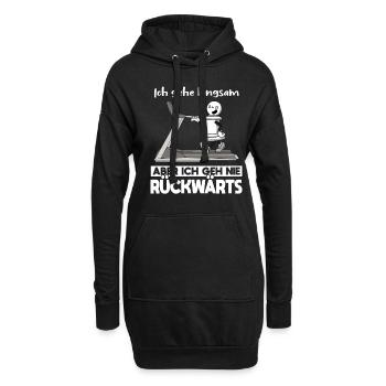 Gehe Langsam Nie Rückwärts Schach Laufband - Hoodie-Kleid - Schwarz - Vorne
