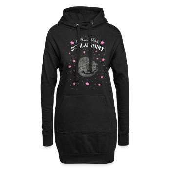 Schlafshirt Ratte Rattenbesitzer Rattenliebhaber - Hoodie-Kleid - Schwarz - Vorne