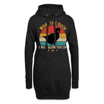 Lustige Entenjagd Entenjäger - Hoodie-Kleid - Schwarz - Vorne