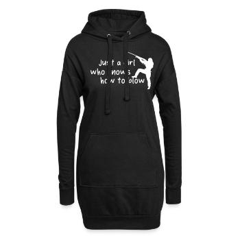 Funny Hunting Girl Hunter - Hoodie Dress - black - Front