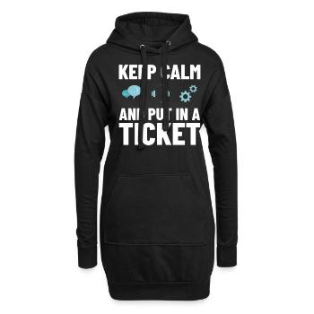 Support technique Assistance technique informatique Helpdesk - Sweat-shirt à capuche long Femme - noir - Devant