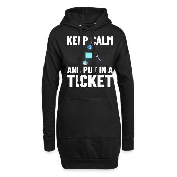 Support technique Assistance technique informatique Helpdesk - Sweat-shirt à capuche long Femme - noir - Devant