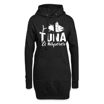 Thon rouge Pêcheur de thon rouge Grec - Sweat-shirt à capuche long Femme - noir - Devant
