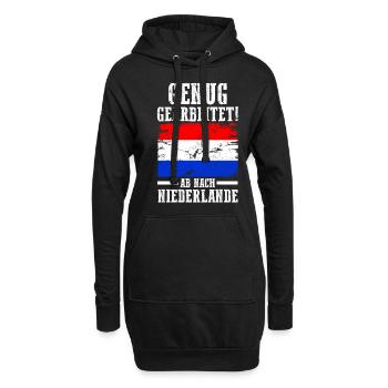 Holland Urlaub Niederländer Niederlande - Hoodie-Kleid - Schwarz - Vorne