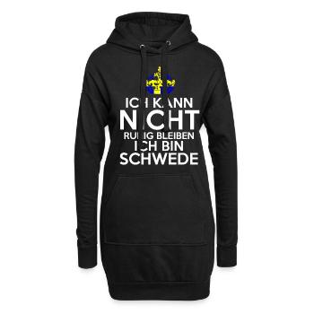 Skandinavien Schweden Schwede Schwedisch - Hoodie-Kleid - Schwarz - Vorne