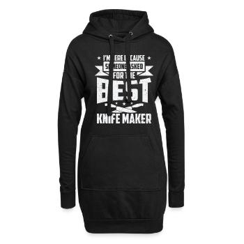 Messer Selbst Schmieden Damast Stahl Schmied - Hoodie-Kleid - Schwarz - Vorne
