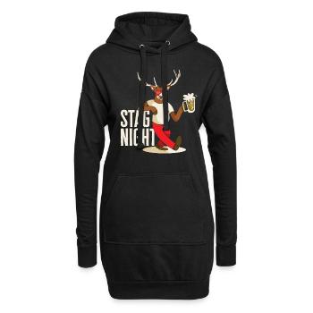 Junggesellenabschied Trinkgelage - Hoodie-Kleid - Schwarz - Vorne