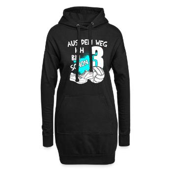 Volleyball Geburtstag Ich bin 3 Jahre - Hoodie-Kleid - Schwarz - Vorne