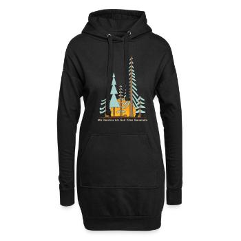 Assez pour moi je vais cueillir des champignons - Sweat-shirt à capuche long Femme - noir - Devant