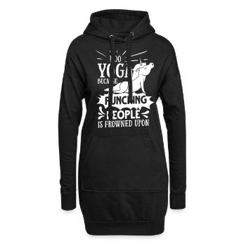 Yoga Licorne Débutant Entraînement Citations Méditation - Sweat-shirt à capuche long Femme - noir - Devant