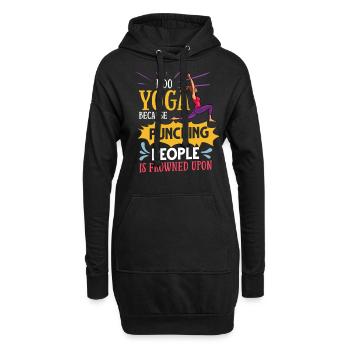 Yoga Licorne Débutant Entraînement Citations Méditation - Sweat-shirt à capuche long Femme - noir - Devant