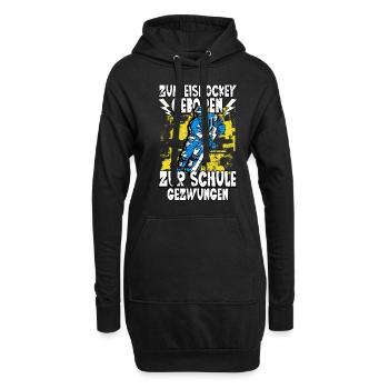 Zum Eishockey geboren Eishockey - Hoodie-Kleid - Schwarz - Vorne
