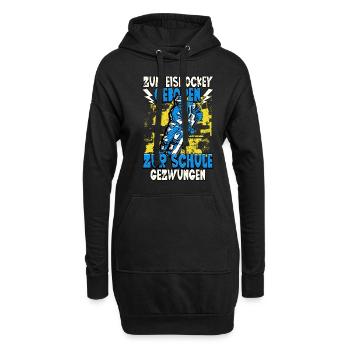 Zum Eishockey geboren Eishockey - Hoodie-Kleid - Schwarz - Vorne