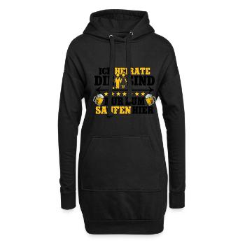 Ich heirate die sind nur zum saufen hier Männer - Hoodie-Kleid - Schwarz - Vorne