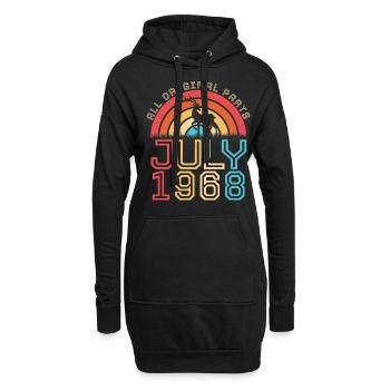 Geburtstagsgruss Für Juli 1968 - Hoodie-Kleid - Schwarz - Vorne