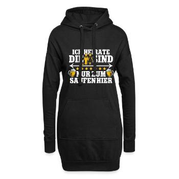 Ich heirate die sind nur zum saufen hier Männer - Hoodie-Kleid - Schwarz - Vorne