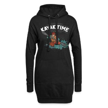 Kayak Kayak Kayaker Rafting en eau vive - Sweat-shirt à capuche long Femme - noir - Devant