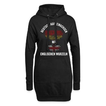 Deutschland Engländer Englisches England - Hoodie-Kleid - Schwarz - Vorne