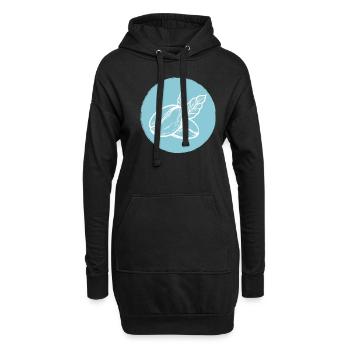 Kaffee Kaffeebohne - Hoodie-Kleid - Schwarz - Vorne