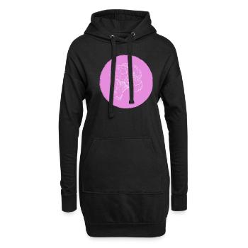 Brocoli - Sweat-shirt à capuche long Femme - noir - Devant