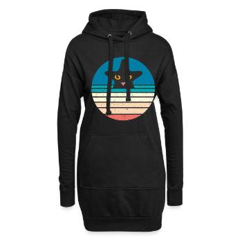 Seestern - Hoodie-Kleid - Schwarz - Vorne
