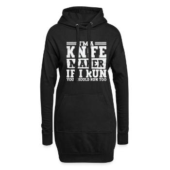 Messer Selbst Schmieden Damast Stahl Schmied - Hoodie-Kleid - Schwarz - Vorne