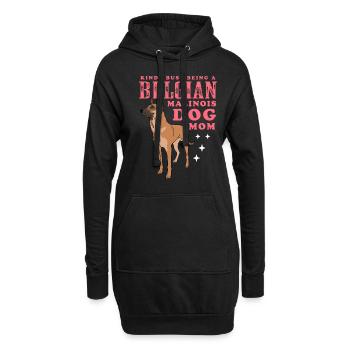 Belgian Malinois Mom Hundebesitzer Geschenk - Hoodie-Kleid - Schwarz - Vorne
