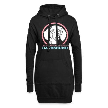 Dachshund Mom Dackel Hundebesitzerin Geschenk - Hoodie-Kleid - Schwarz - Vorne