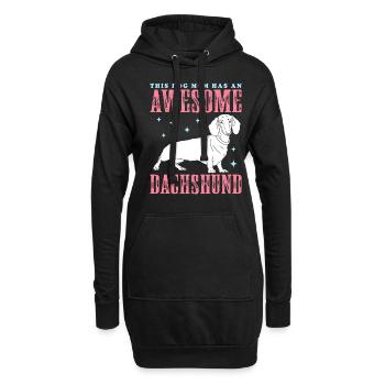 Dachshund Mom | Dackel Hundebesitzerin Geschenk - Hoodie-Kleid - Schwarz - Vorne