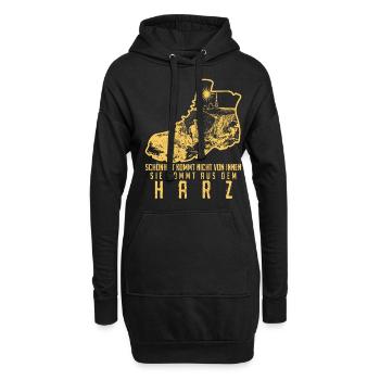 Harz Harzer Torfhaus Wandern Brocken - Hoodie-Kleid - Schwarz - Vorne