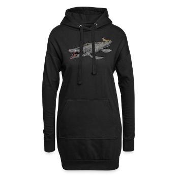 Mosasaurus I Marine Repiel Fossiles du Crétacé - Sweat-shirt à capuche long Femme - noir - Devant