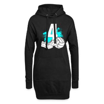 Volleyball 4 Years Old Volleyballer 4th Birthday - Hoodie-Kleid - Schwarz - Vorne