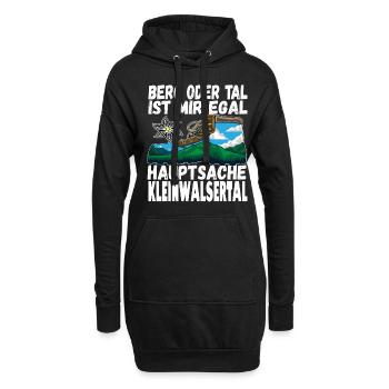 Berg oder Tal ist mir egal hauptsache - Hoodie-Kleid - Schwarz - Vorne