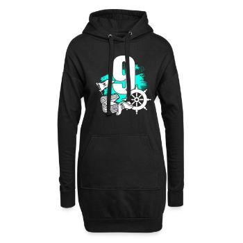 Pirate 9 years old - Hoodie Dress - black - Front