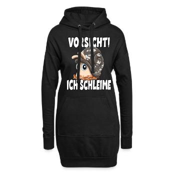 Vorsicht Ich Schleime für einen - Hoodie-Kleid - Schwarz - Vorne