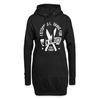 Messer Selbst Schmieden Damast Stahl Schmied - Hoodie-Kleid - Schwarz - Vorne