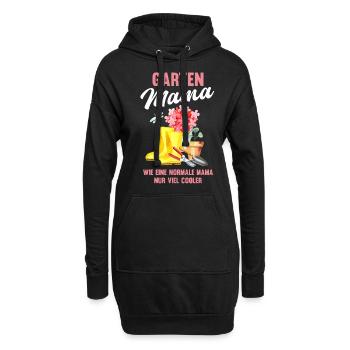 Garten Mama Lustiger Spruch Geschenk Damen - Hoodie-Kleid - Schwarz - Vorne